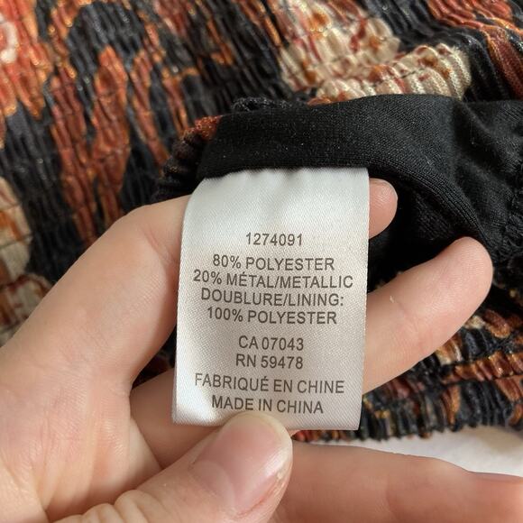 Joie Women's Floral Pleated Blouse Size M Victorian Whimsigoth Old Money‎ Career - Picture 6 of 11